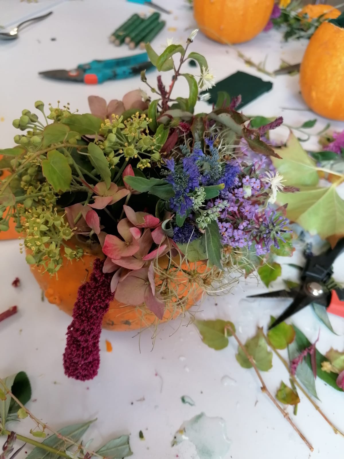 Workshop für Kinder: Herbstdekoration mit Kürbissen